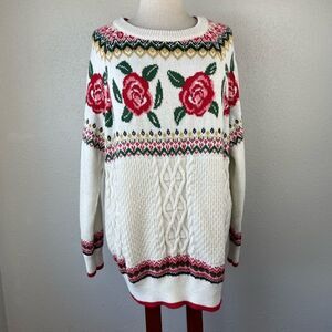 Mossimo Floral Sweater Size L EUC